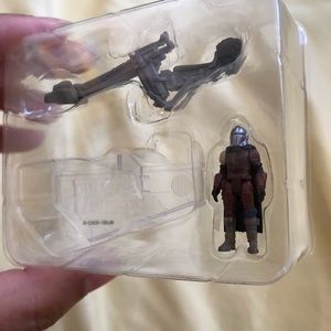 Star Wars Micro Galaxy Squadron Din Djarin MANDALORIAN Scout Class Speeder Bike